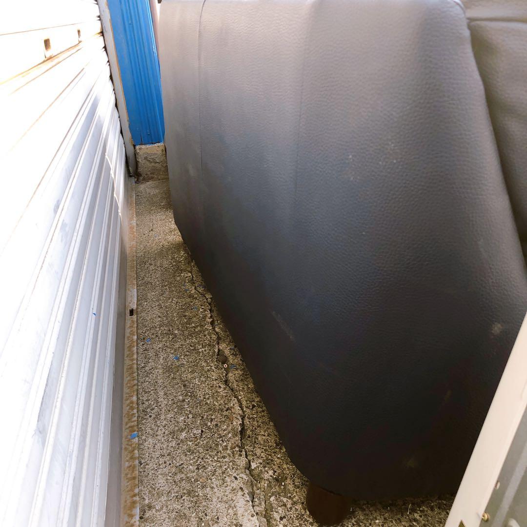 ☆レザー ネイビー 2人掛け ソファ