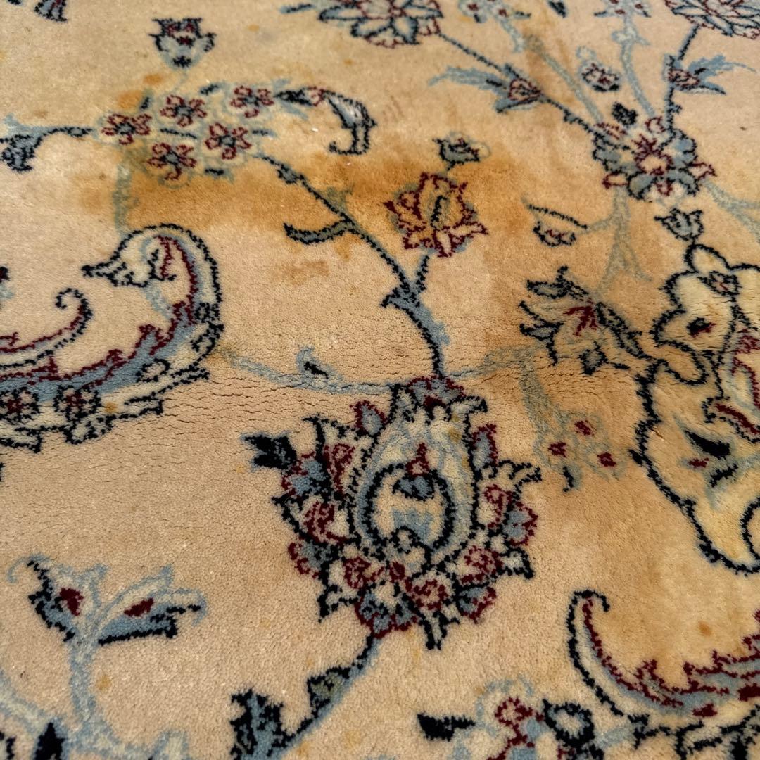 イラン製ウールラグ 200x250 cm ベージュ