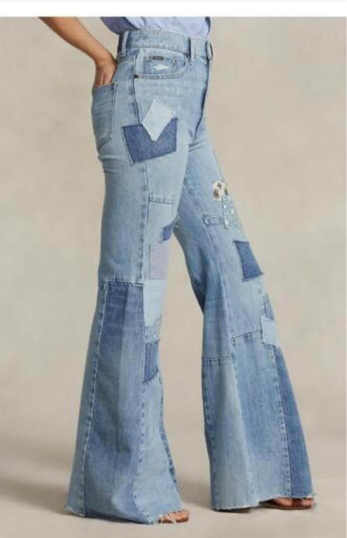 未使用タグ＊Polo Ralph Lauren　 パッチワークデニム