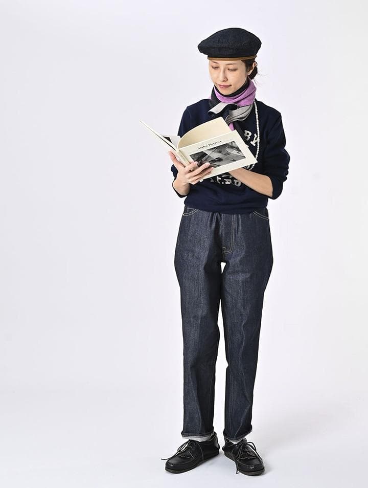 4946【美品】45R ライ麦デニムのクロスビー5（一張羅）ストレートデニム