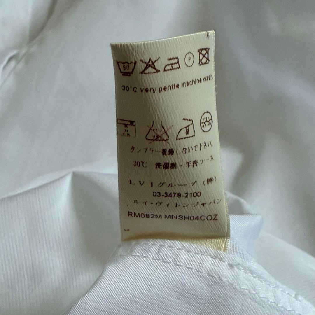 LOUIS VUITTON 長袖シャツ 刺繍 家紋 ホワイト