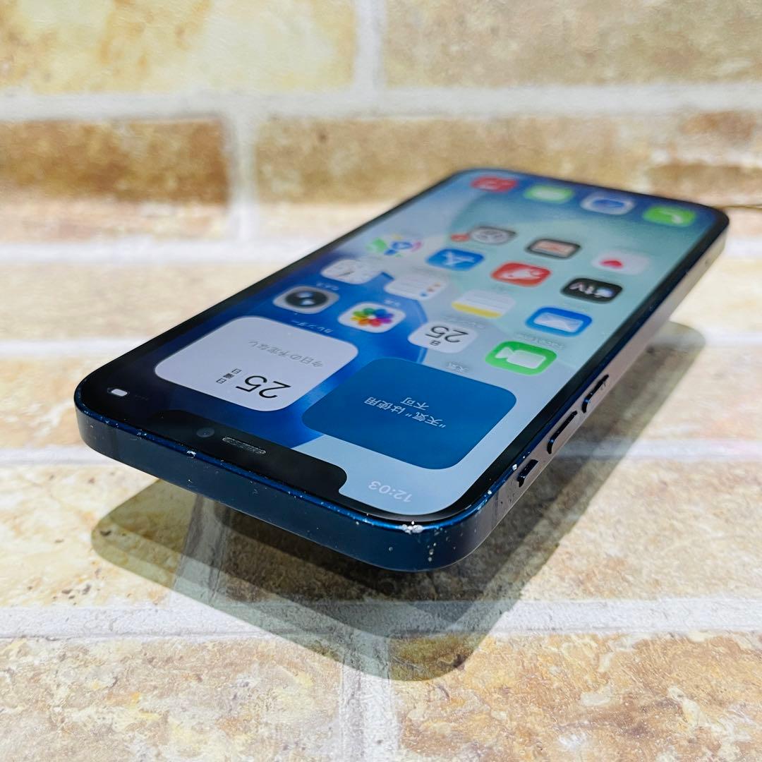 SIMフリー iPhone12 64GB ブルー 新品電池