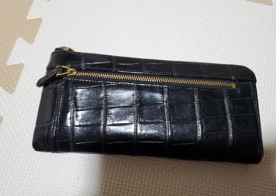 ナイルクロコダイル L字ファスナー 長財布 メンズ・レディース 本革 スリム
