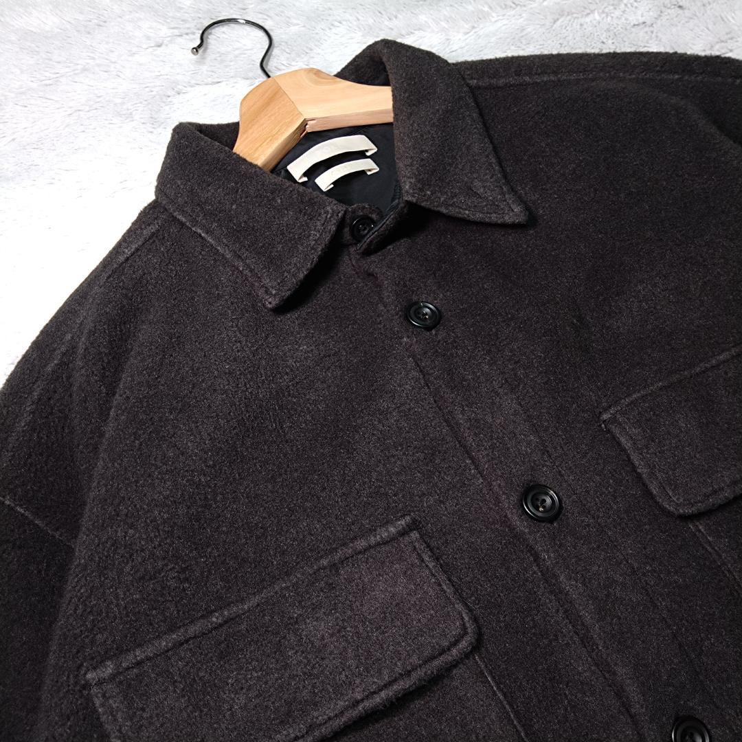 YOKEヨーク　フリースシャツ　黒　２サイズ　ふわふわ　日本製 YK22AW