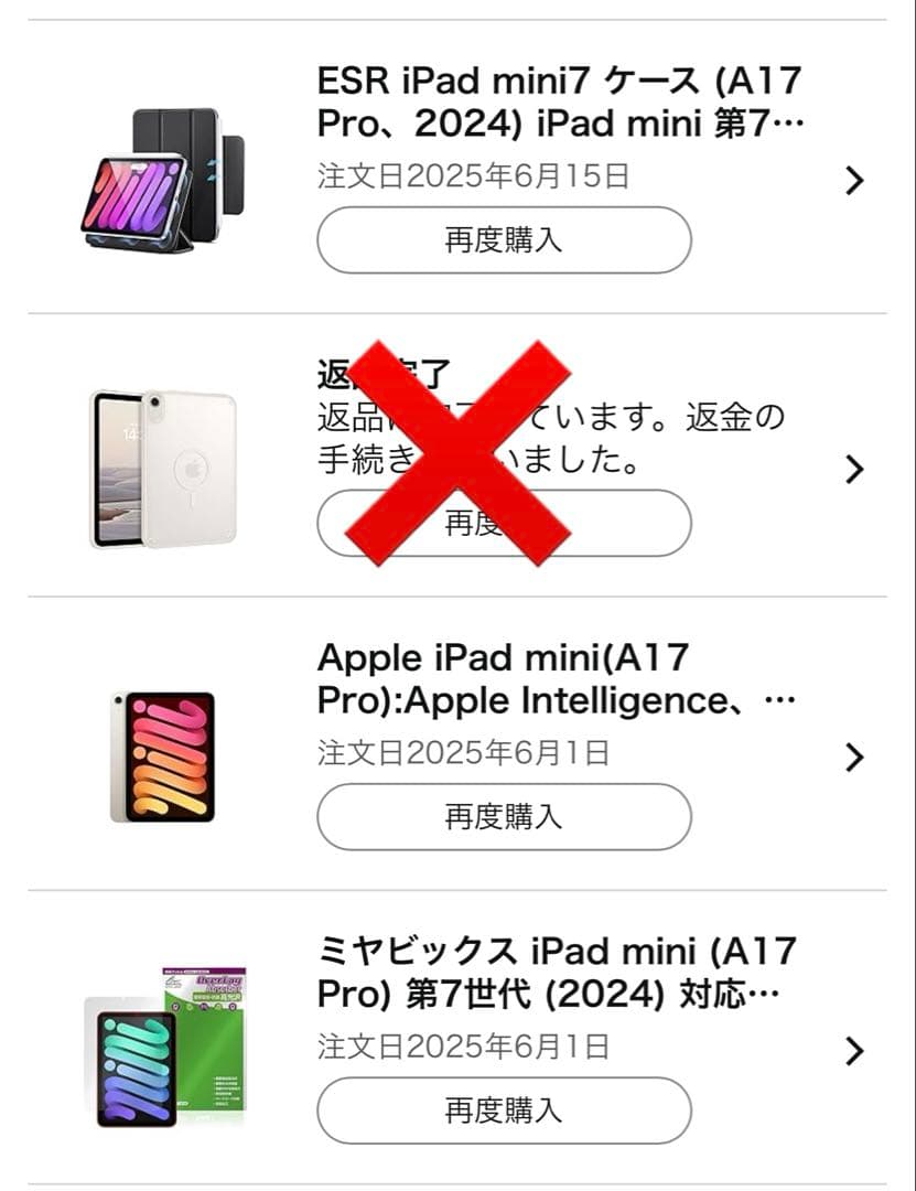 N*V様 Apple iPad mini A17 Pro 128GB スターライ