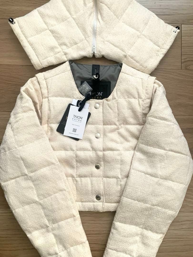 【新品】TAION EXTRA ツイードボレロ丈M＆ボトムファーM＆半袖ファーM