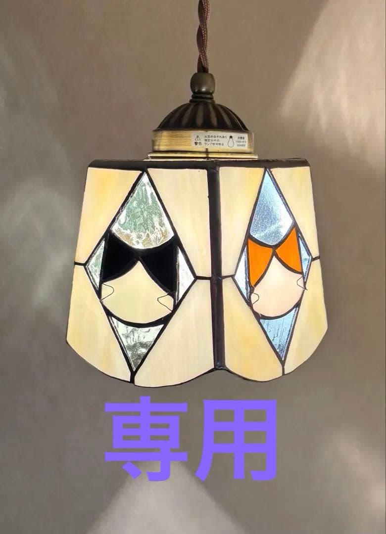 色いろねこちゃん♢ランプ灯具セット/アンティーク調時計