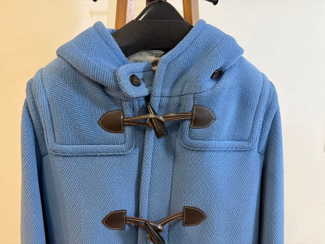 【新品未使用】OLD ENGLAND サックスブルーダッフルコート サイズ34