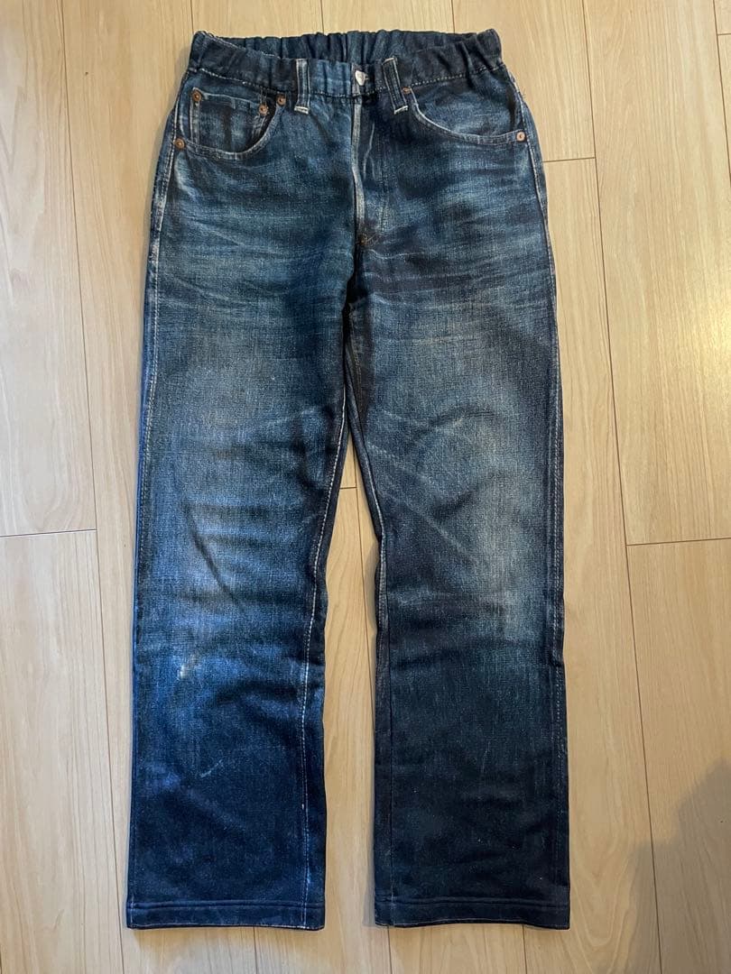 TATA 転写 デニム スウェットパンツ／大戦モデル フェイクデニム