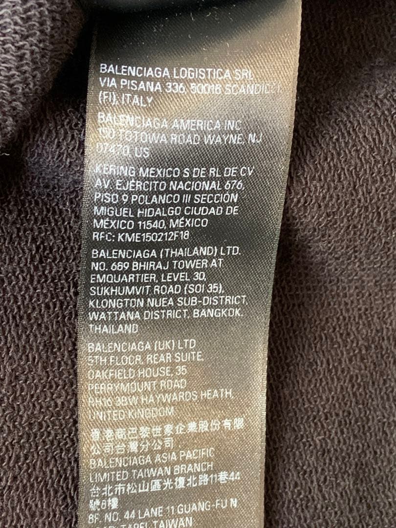 BALENCIAGA Heavy l ジップアップフーディ　Mサイズ