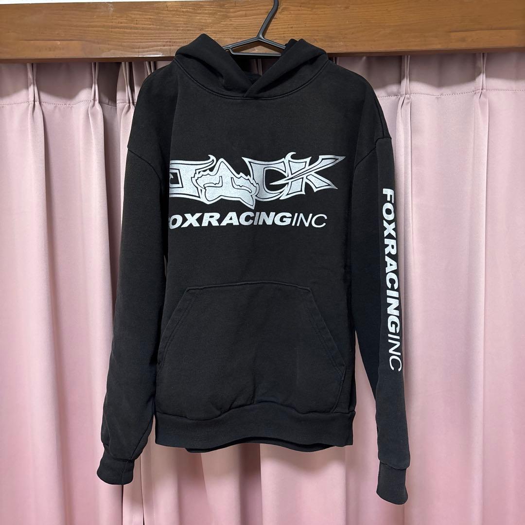 fox racing × cactus jack hoodie パーカー L