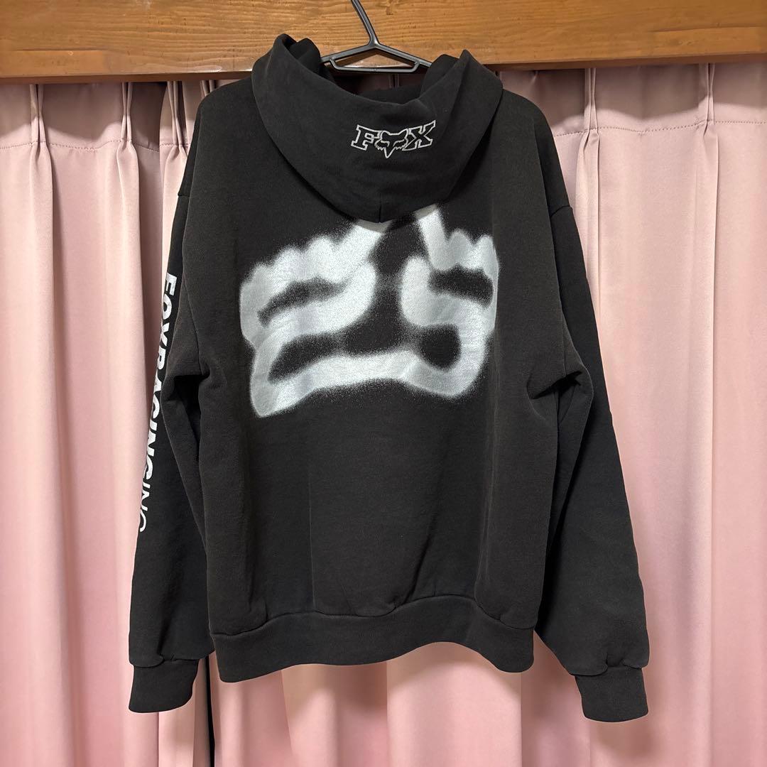 fox racing × cactus jack hoodie パーカー L