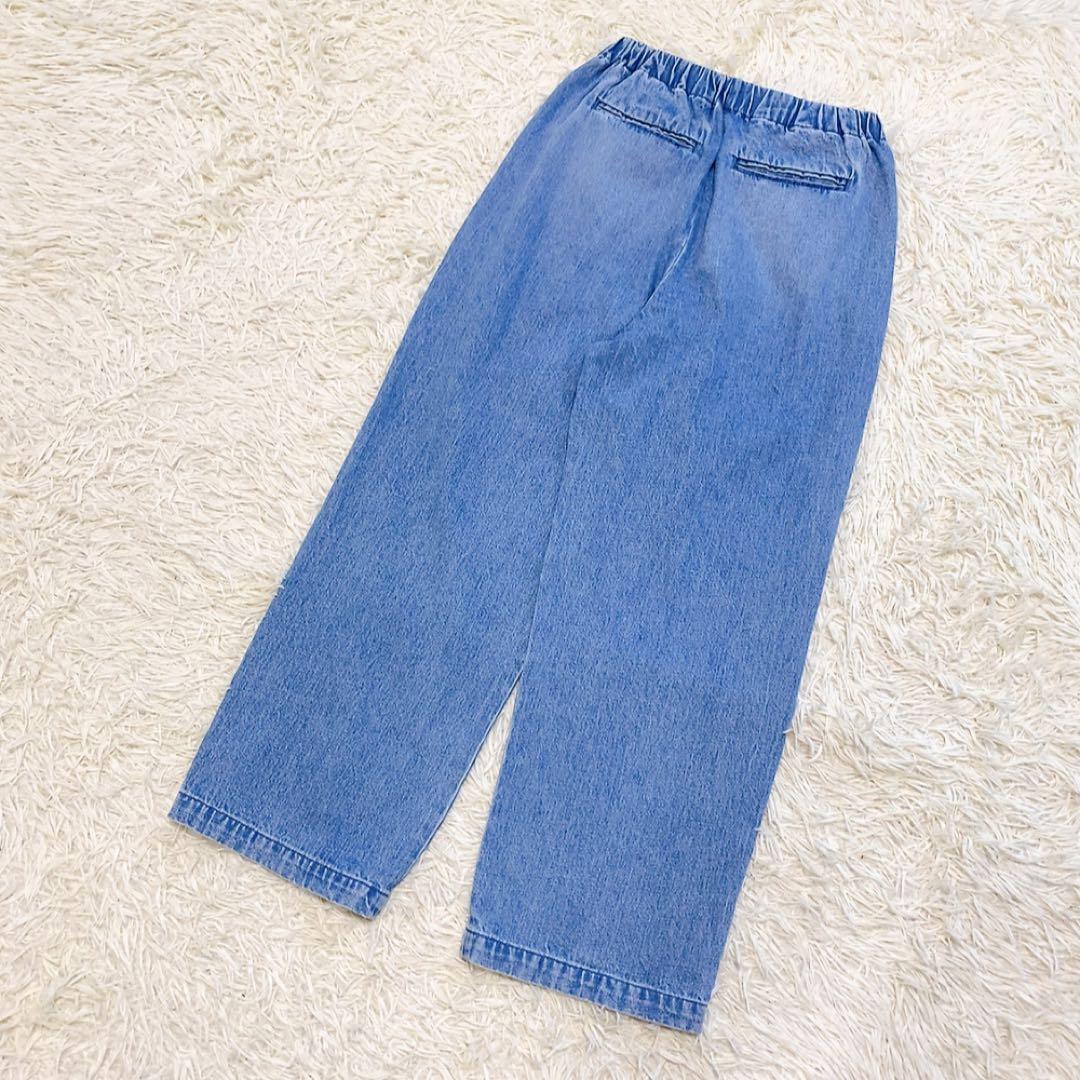 【美品】かぐれ フェードデニムイージーパンツ ウエストゴム 近年モデル 大人気