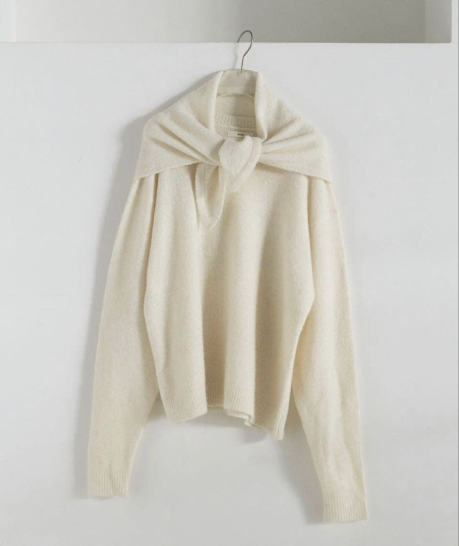 ànuke【新品】Layered Scarf Knit アイボリー　ニット