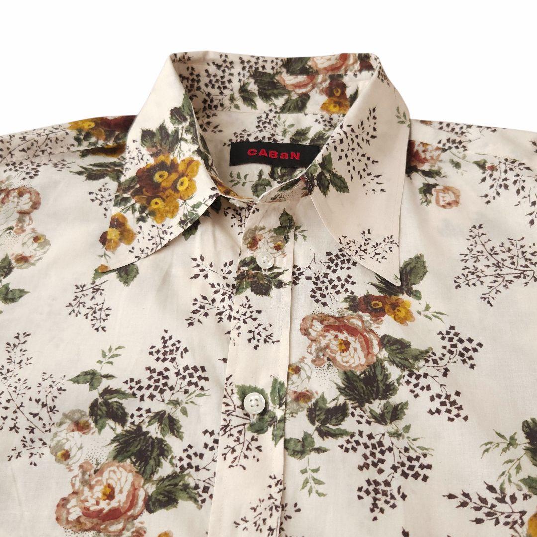 キャバン 花柄 長袖コットンシャツ Lサイズ オーバーサイズ 極美品
