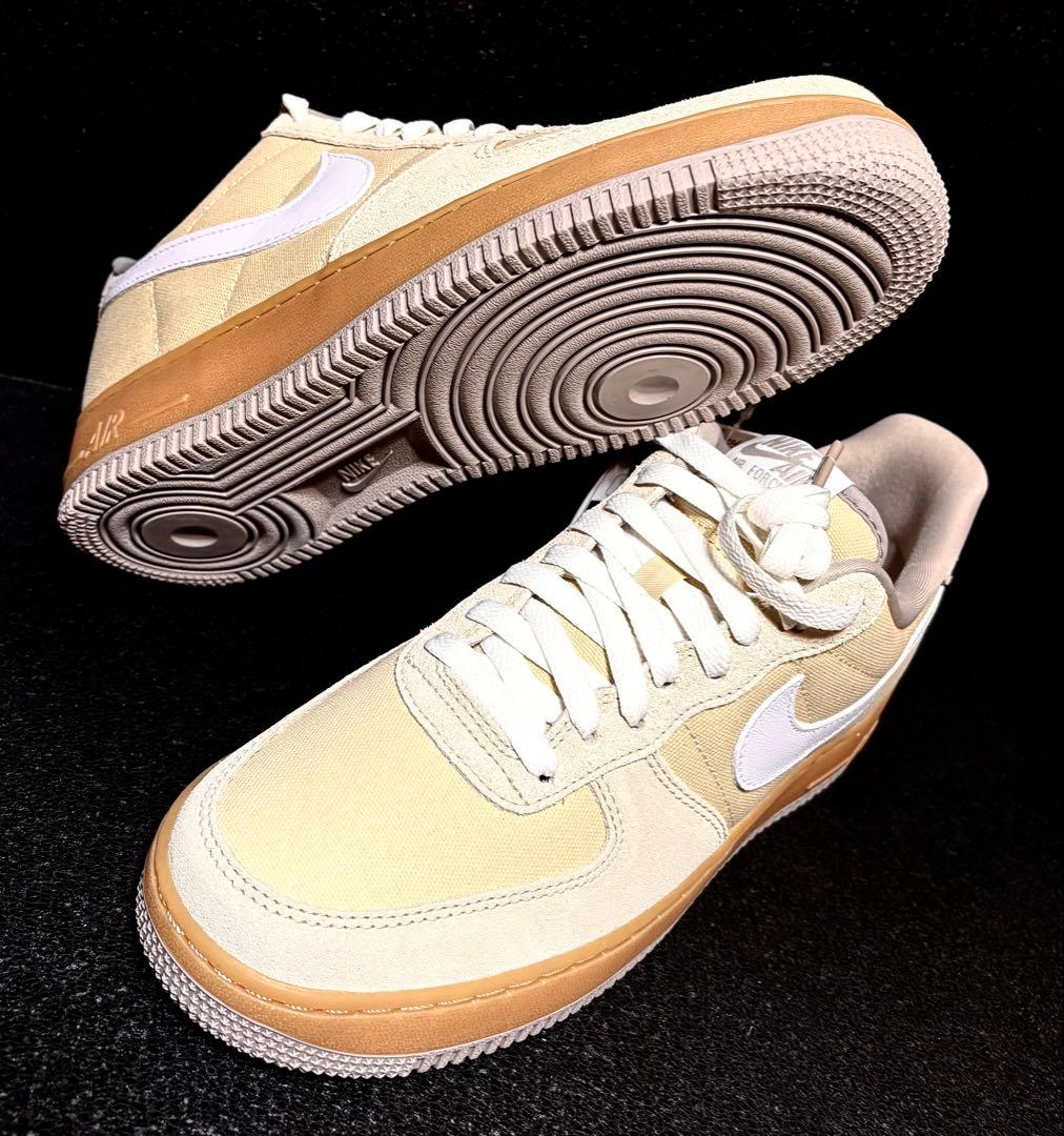 ■新品26.5cm■ナイキ エア フォース 1 07 ライトカーキ/ガムイエロー