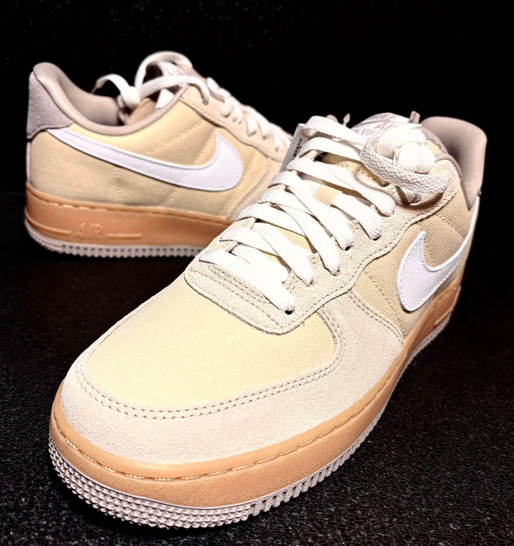 ■新品26.5cm■ナイキ エア フォース 1 07 ライトカーキ/ガムイエロー