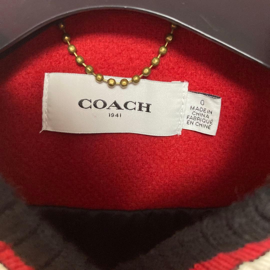 【美品】　coach コーチ　スタジャン　ブルゾン　レザー　ワッペン　ジャケット