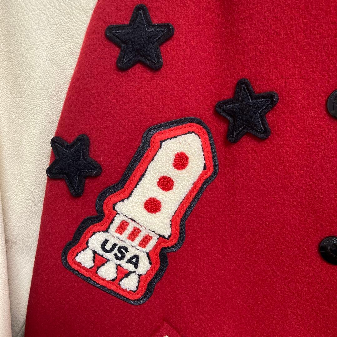 【美品】　coach コーチ　スタジャン　ブルゾン　レザー　ワッペン　ジャケット