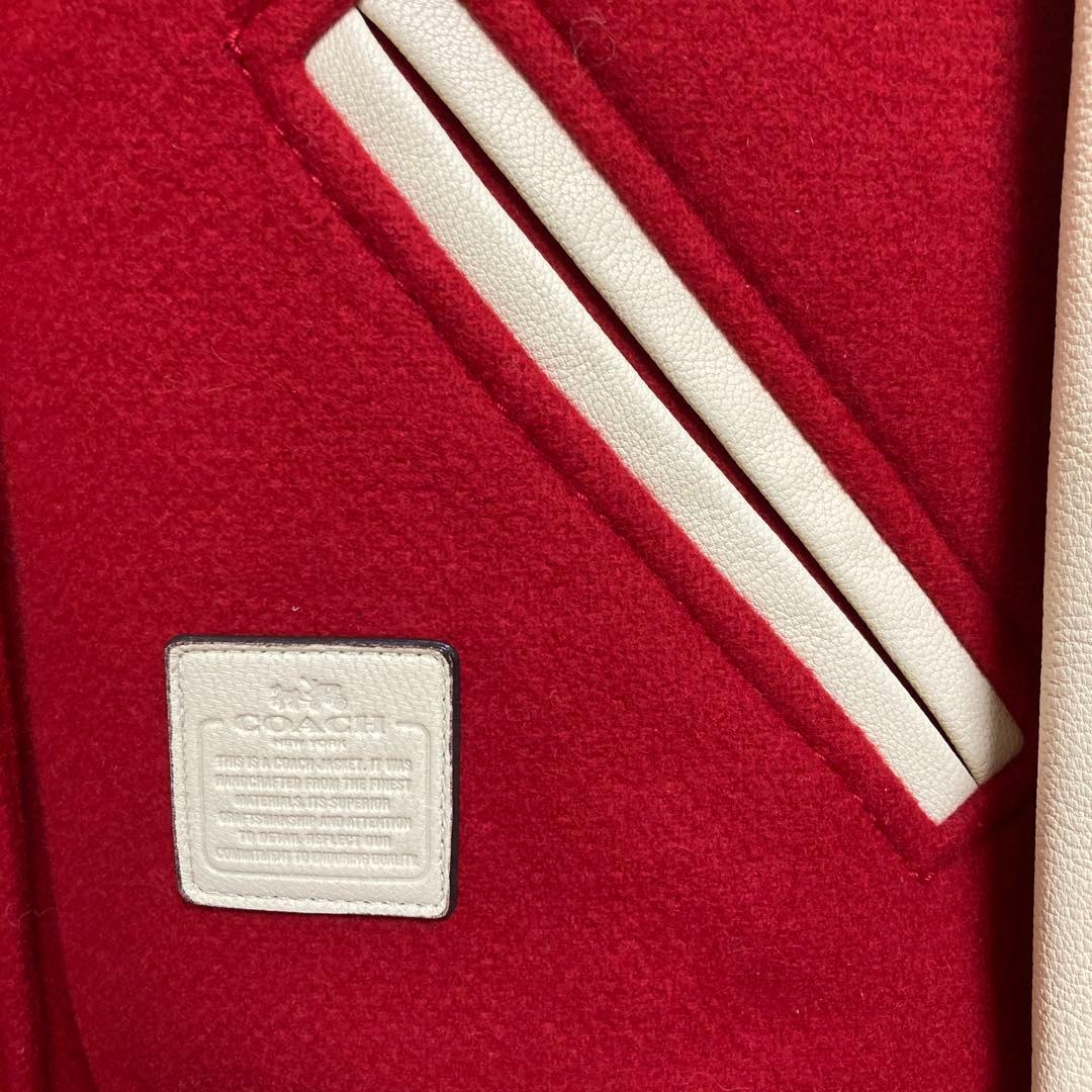 【美品】　coach コーチ　スタジャン　ブルゾン　レザー　ワッペン　ジャケット