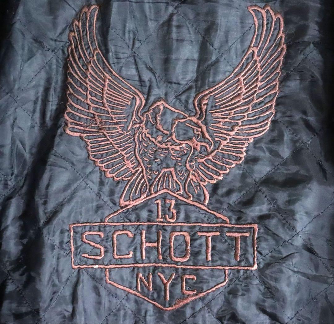 Schott シングルライダース 本革　レザージャケット　刺繍　イーグル