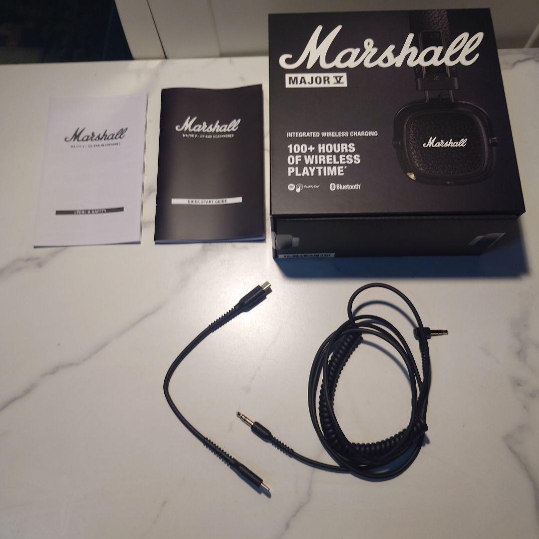 美品　Marshall Major V ワイヤレスヘッドフォン ブラック