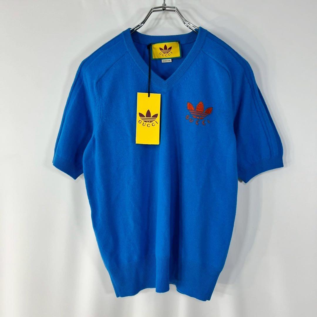 GUCCI アディダス　コラボ 半袖ニット　　XS タグ付き