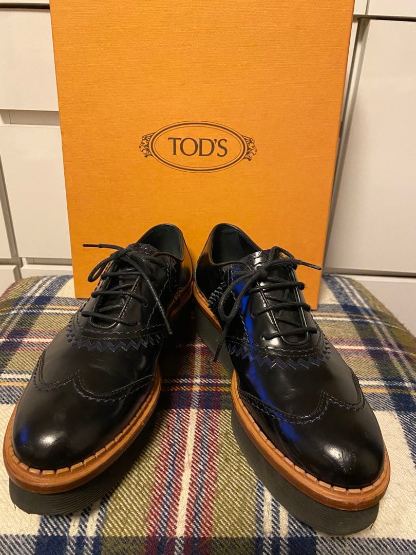 TOD'S ローファー厚底レースアップシューズ　36 23cm