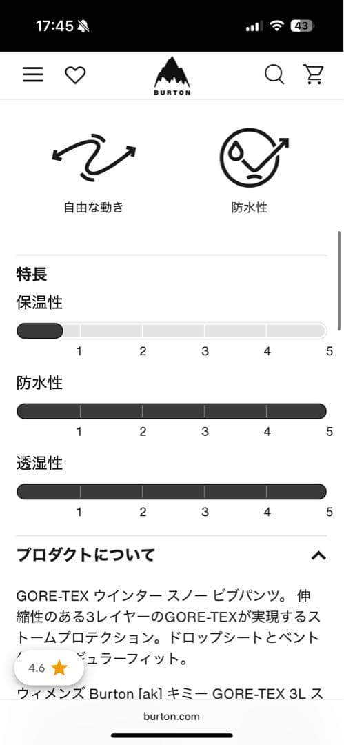 ラ*ン様 スノーボードウエア　ビブパンツ