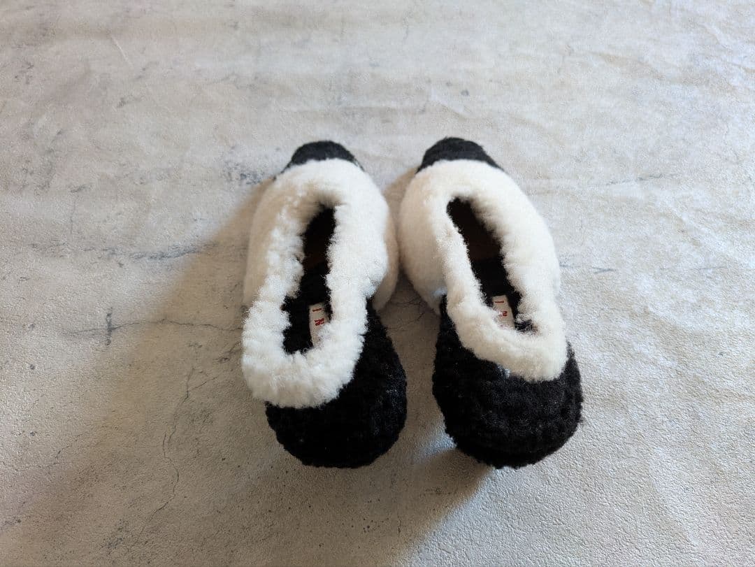 MARNI ムートンボアポインテッドトゥ シューズ