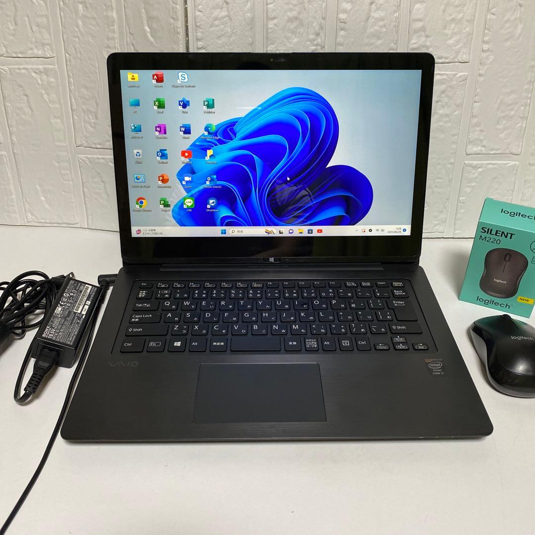 Windows11 オフィス2024年Core i7 SSD SONYノートPC