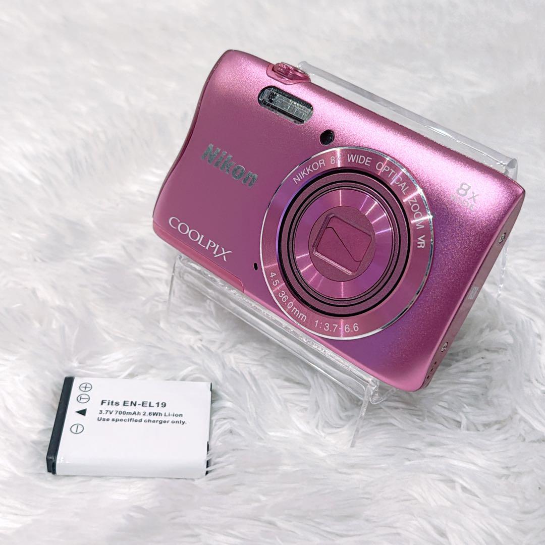 【美品】NIKON COOLPIX S3700 デジタルカメラ ピンク