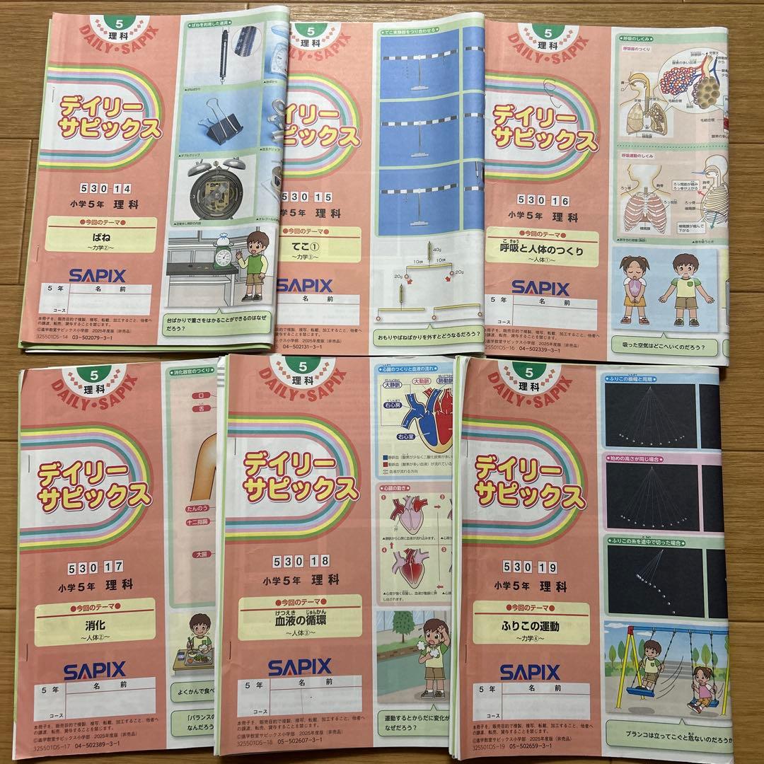 SAPIX 小5理科デイリー サピックス 2025年版 未使用品　最新版