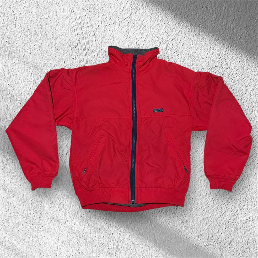 朱*雀様 80s patagonia シェルドシンチラジャケット 赤 カナダ製