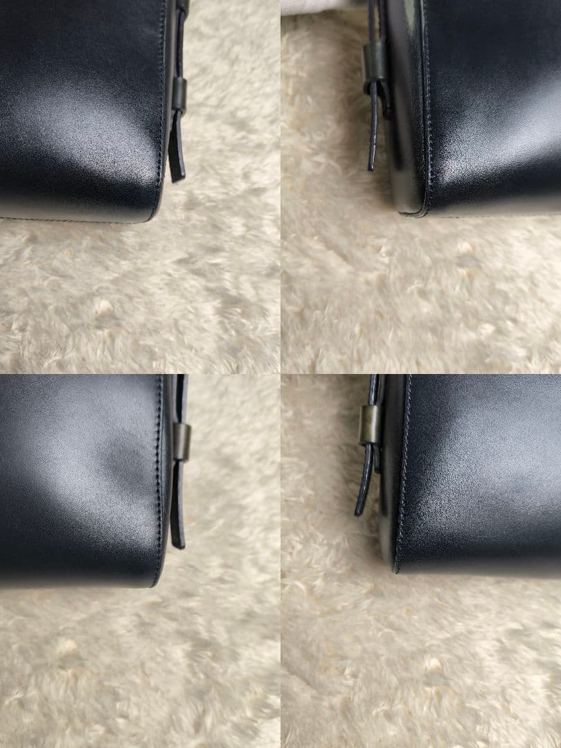 ​エルゴポック ショルダーバッグ ワキシングレザー 紺 本革 日本製 エイジング