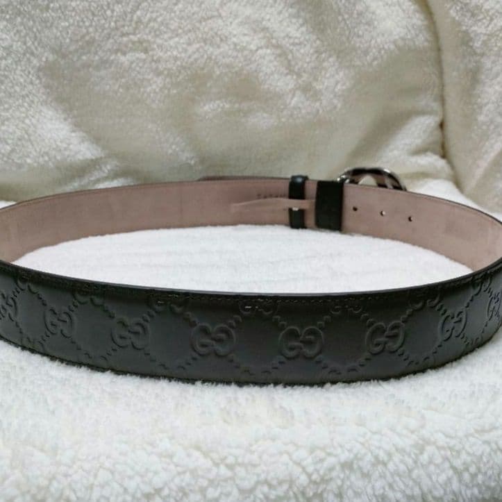 グッチ GUCCI ベルト GG グッチシマ インターロッキングG 黒