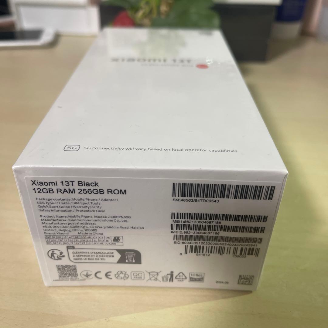 スマートフォン本体 Xiaomi 13T Black 12GB RAM 256GB ROM