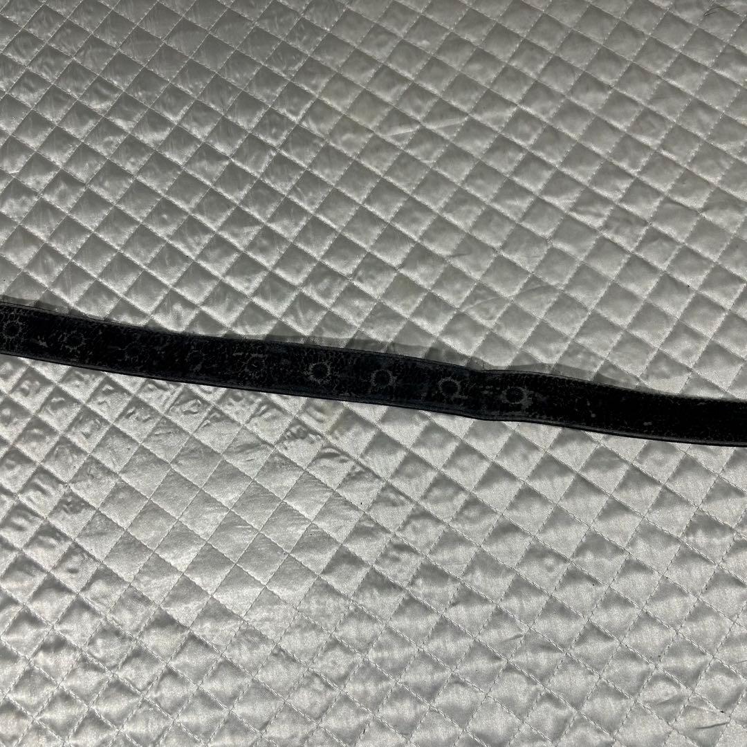 80s archive フリルフラワー装飾ベルト 黒