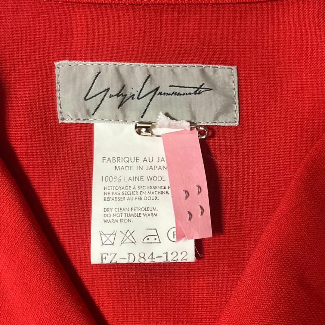 ヨウジヤマモト アシンメトリー ロングシャツ S 美品 レッド 日本製