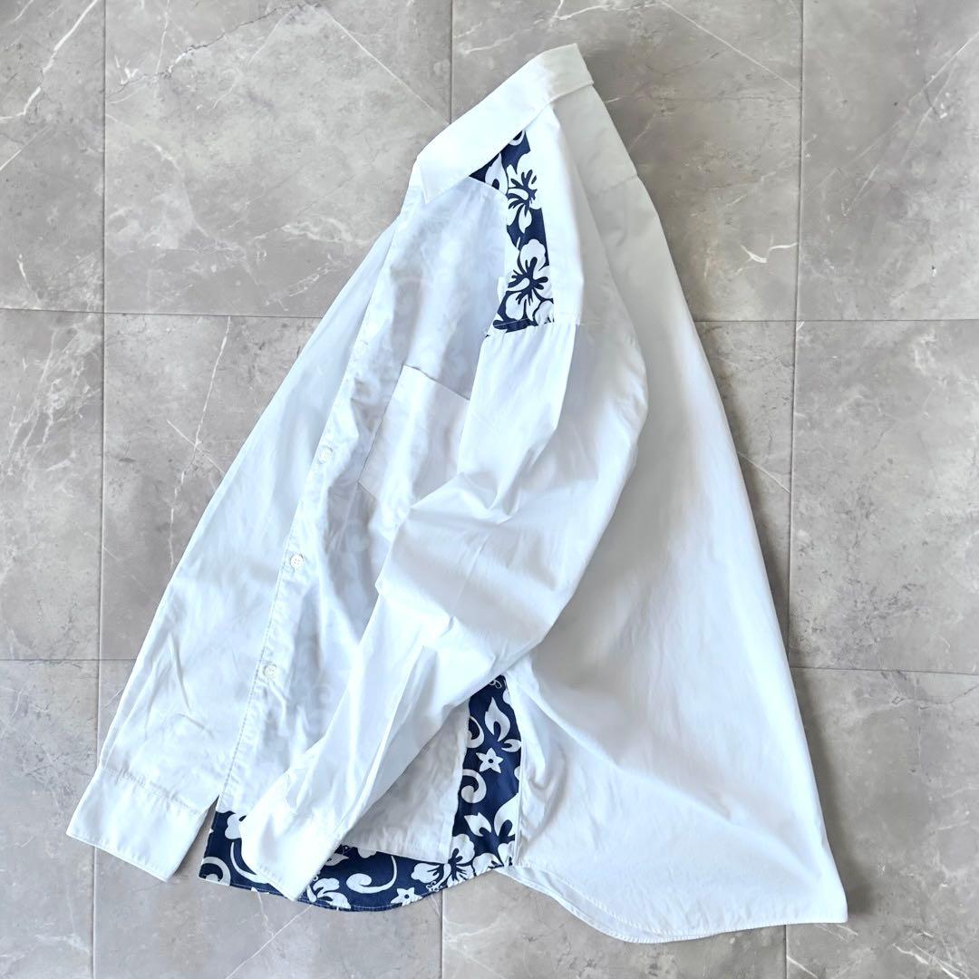COMME des GARCONS SHIRTフラワー柄 切り替え シャツ S