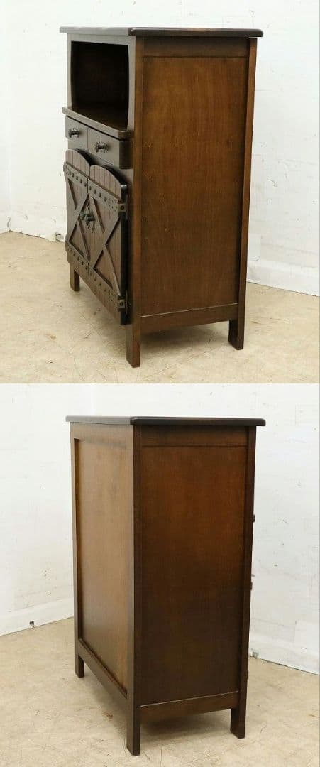 【オールドカリモク】電話台・FAX台・サイドキャビネット・収納棚