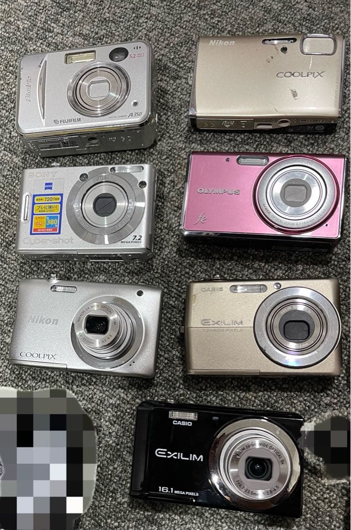 ジャンク デジカメ7台まとめ　 Nikon CASIO　SONY など動作未確認
