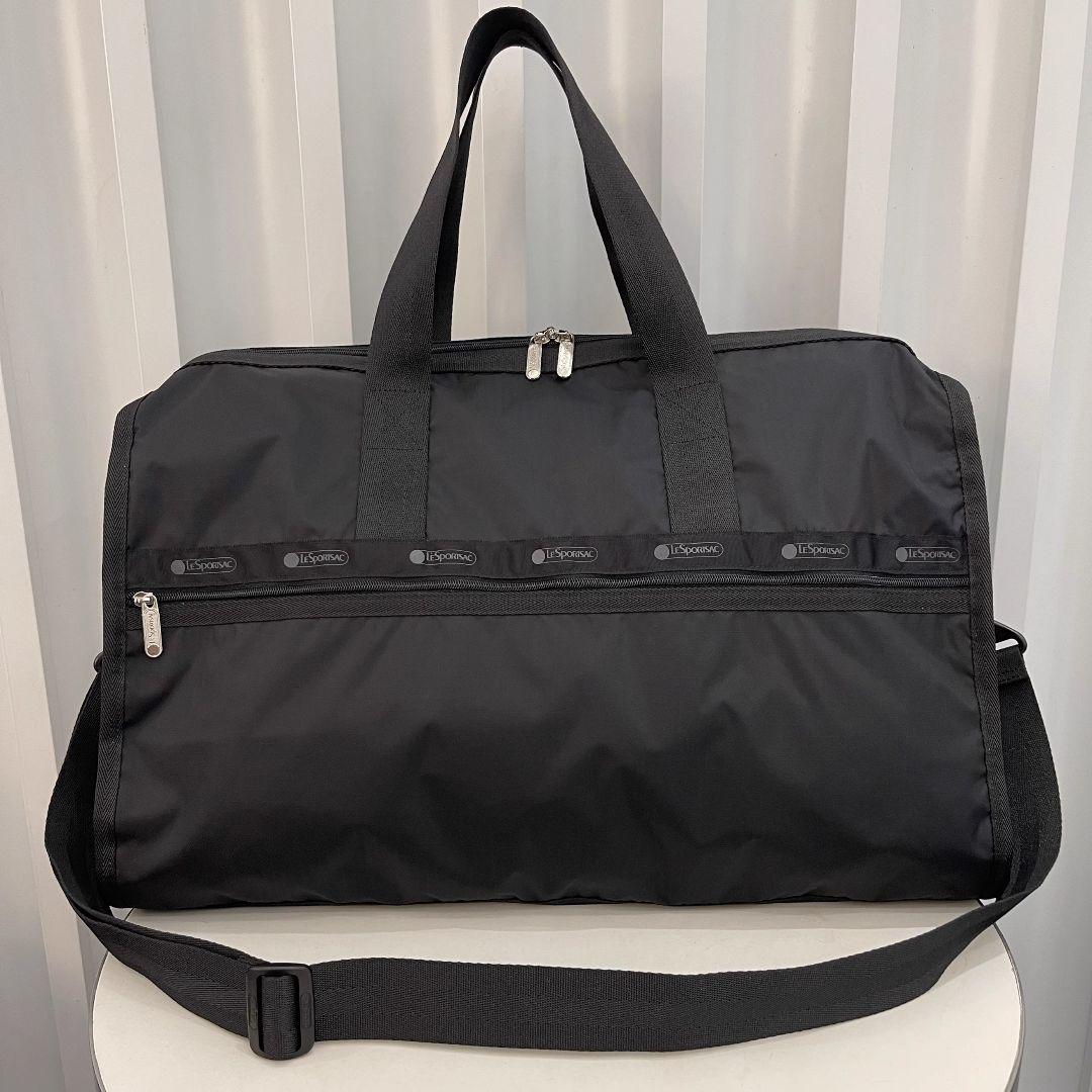 レスポートサック ブラック 無地 ボストンバッグ ポーチ付き