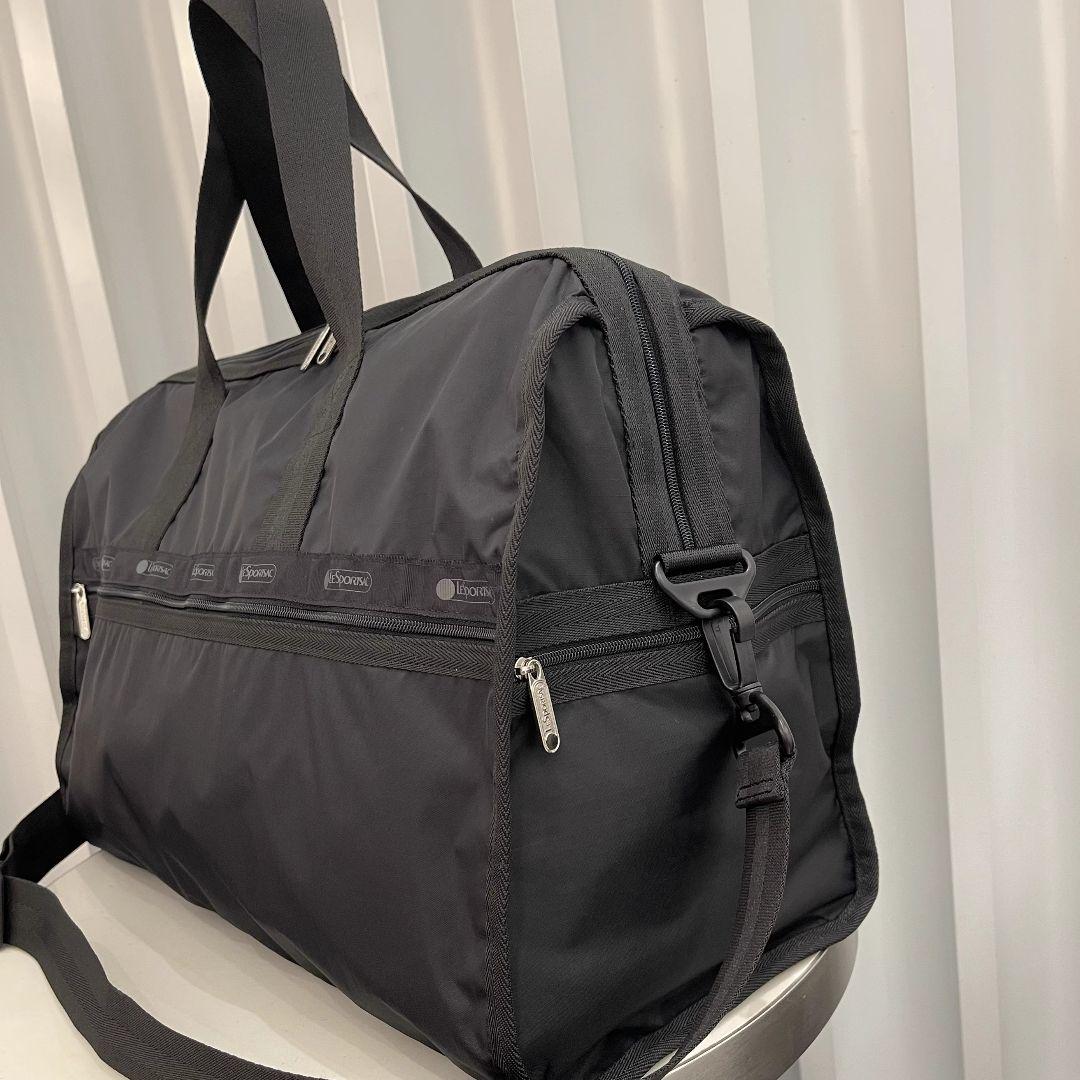 レスポートサック ブラック 無地 ボストンバッグ ポーチ付き