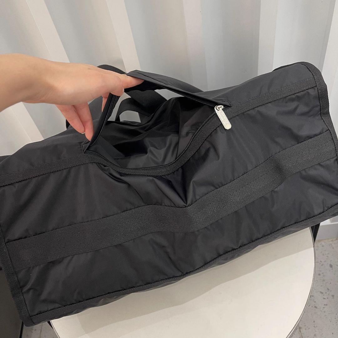 レスポートサック ブラック 無地 ボストンバッグ ポーチ付き