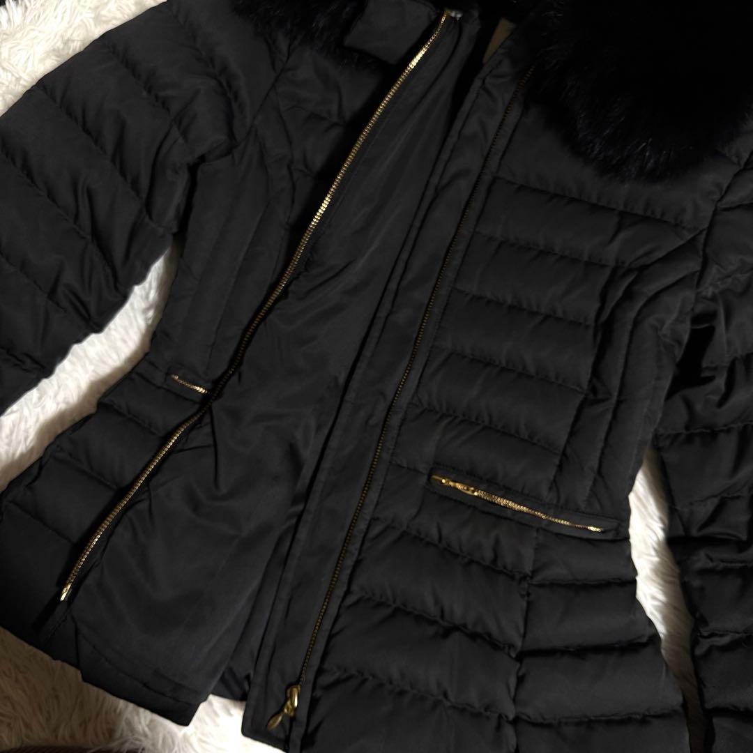 エイミーイストワール ペプラムショートダウンジャケット コート Aライン ファー