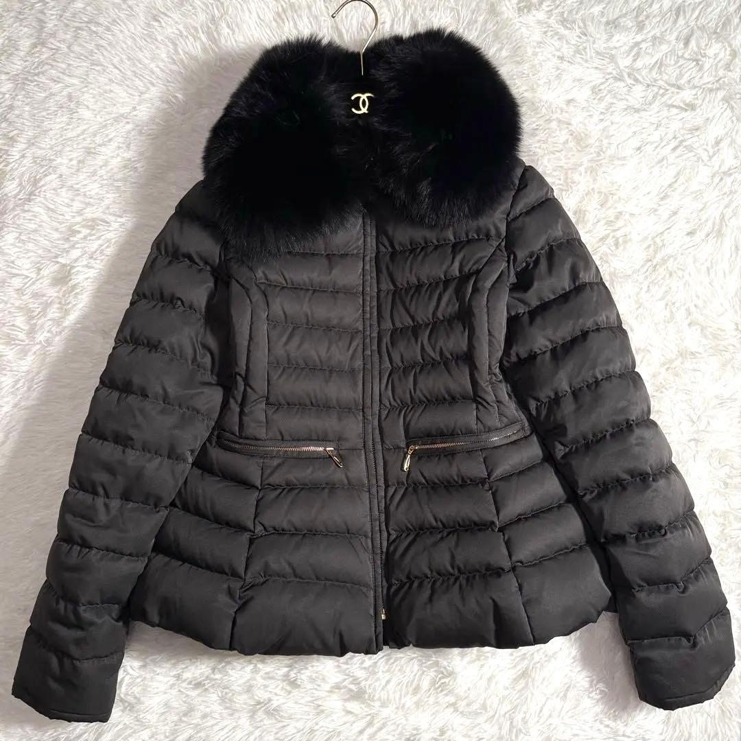 エイミーイストワール ペプラムショートダウンジャケット コート Aライン ファー