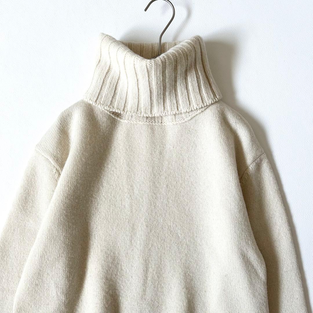 3150y美品 ミューズドゥーズィエムクラス カシミヤ混タートルネックニット 白