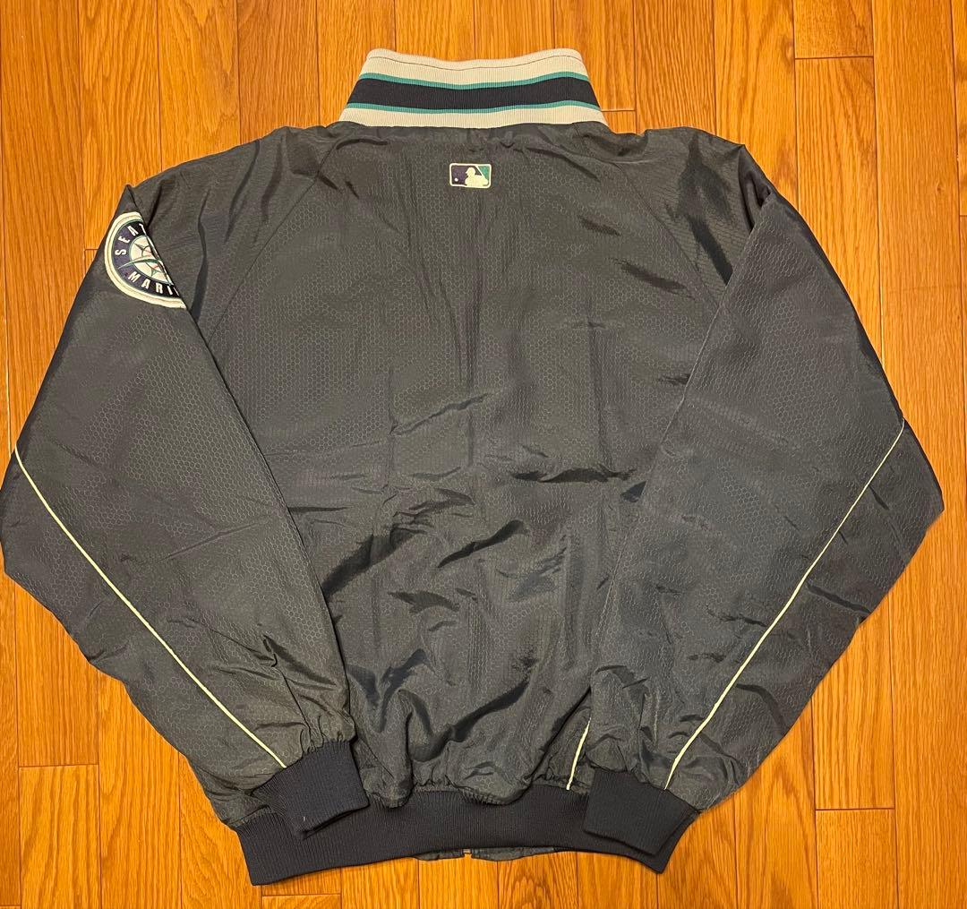 MLB マリナーズ Majestic オーセンティック 中綿 フリース裏地 L
