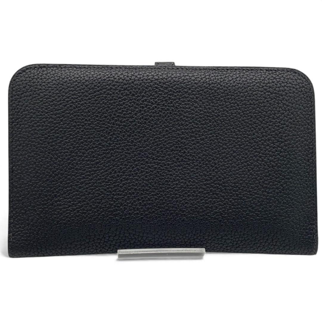 【新品同様】エルメス 二つ折り長財布 ドゴンGM トリヨン クレマンス ブラック